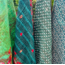 Upcycled Sari Kantha Throw Blanket