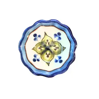 Guatemala Ceramic Pinch Bowl - Floral Green