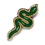 Bala Mani Beaded Brooch Pin - Green Snake