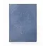 Leather Journal Refillable - Embossed Blue Floral (5x7)