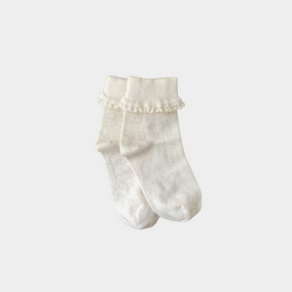 Portugal Q Kids Socks - Undyed Lace
