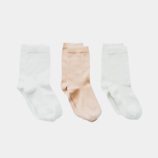 Portugal Q Kids Socks - 3pk Undyed