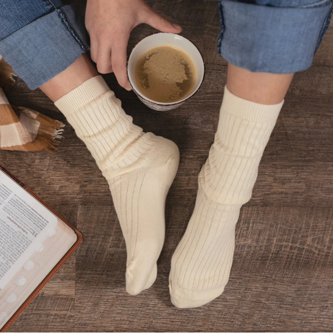Q Socks Ribbed - Pure Cotton
