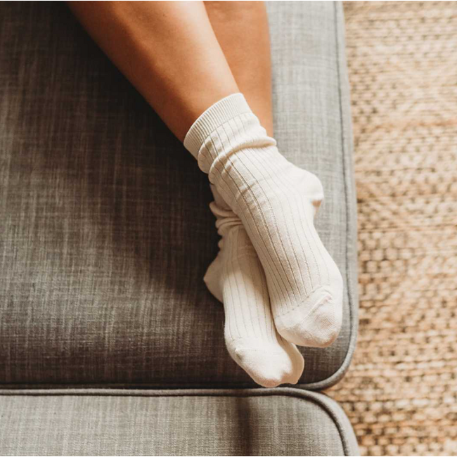 Q Socks Ribbed - Pure Cotton