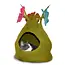 Cat Cave - Felt Green/Multi Bouquet