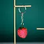 Keychain- Beaded Strawberry