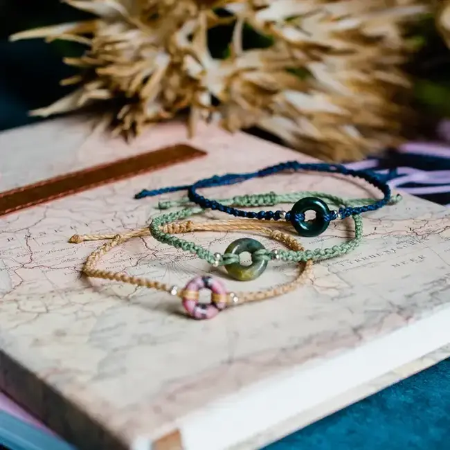 Bracelet - Macrame Jade Karma