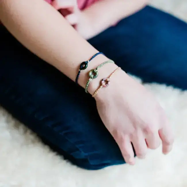 Bracelet - Macrame Jade Karma