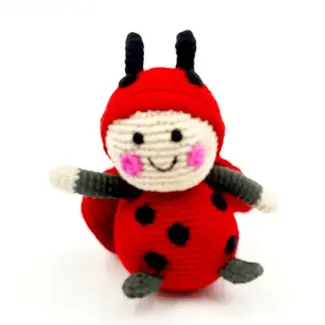 Bangladesh Crochet Rattle - Red Ladybug