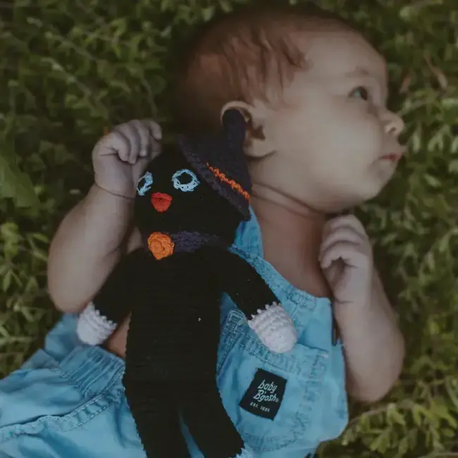 Crochet Rattle - Black Cat Witch