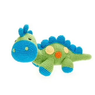 Bangladesh Crochet Rattle - Stegosaurus