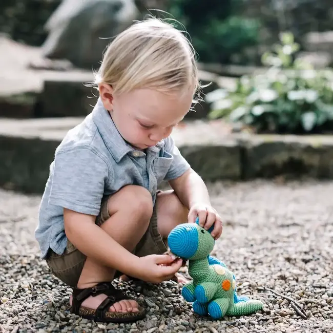 Crochet Rattle - Stegosaurus