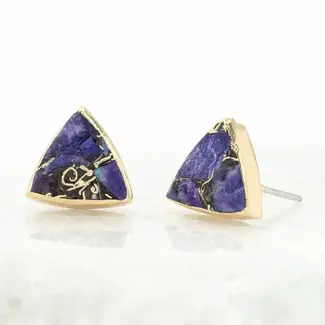 China Earrings - Haven Royal Purple Emperor Stone