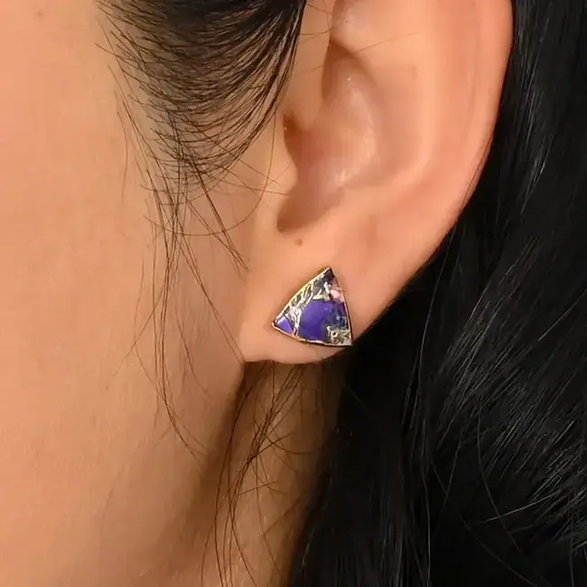 Earrings - Haven Royal Purple Emperor Stone
