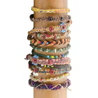 Nepal Bracelet - Mixed Hemp Thread