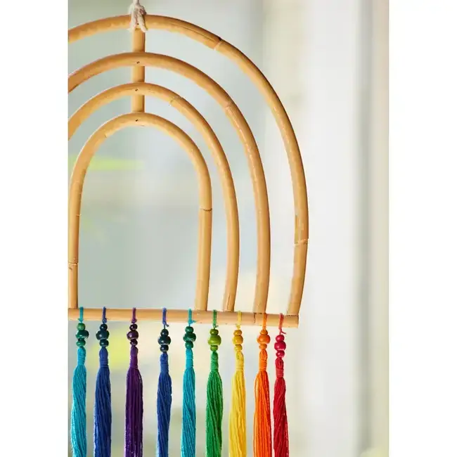 Hanging Rattan Rainbow