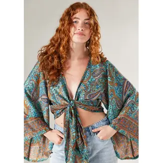 Nepal Wrap Top - Recycled Sari