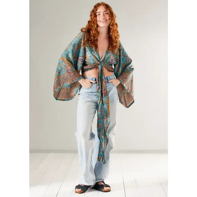 Wrap Top - Recycled Sari