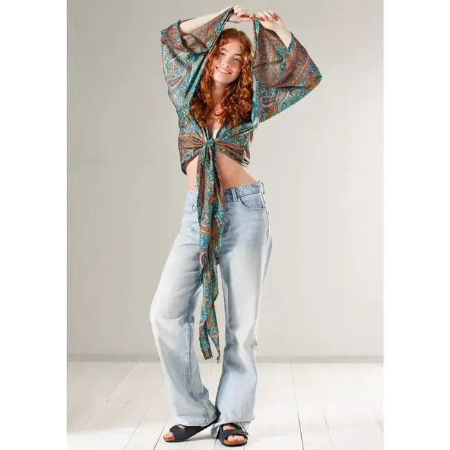 Wrap Top - Recycled Sari