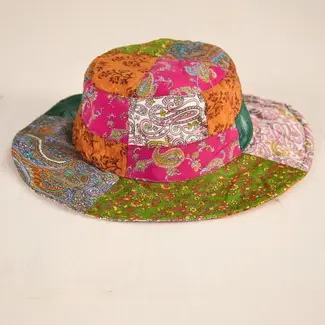 Nepal Hat - Recycled Sari Patchwork