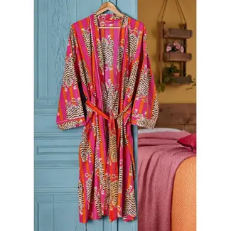 India Dresssing Gown - Tiger Stripe S/M