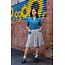 Skirt - Lubu Striped Cotton w/Flap Pockets