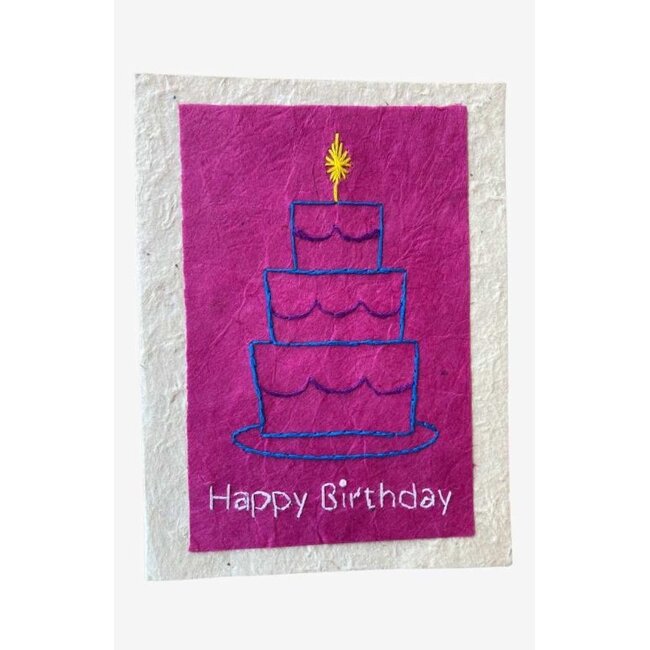 Card - Hand Embroidered