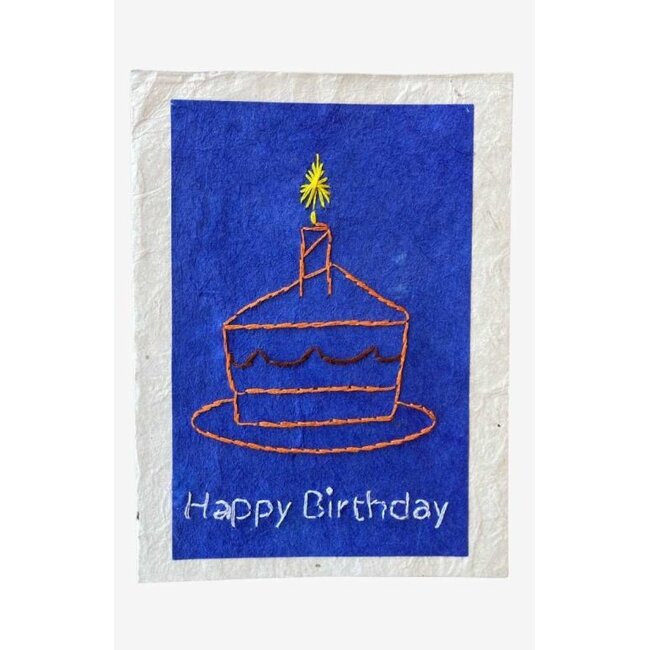 Card - Hand Embroidered