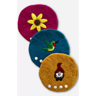 Nepal Trivet - Needle Felted