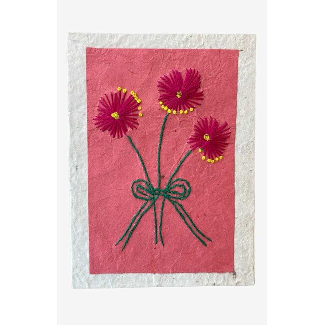 Card - Hand Embroidered