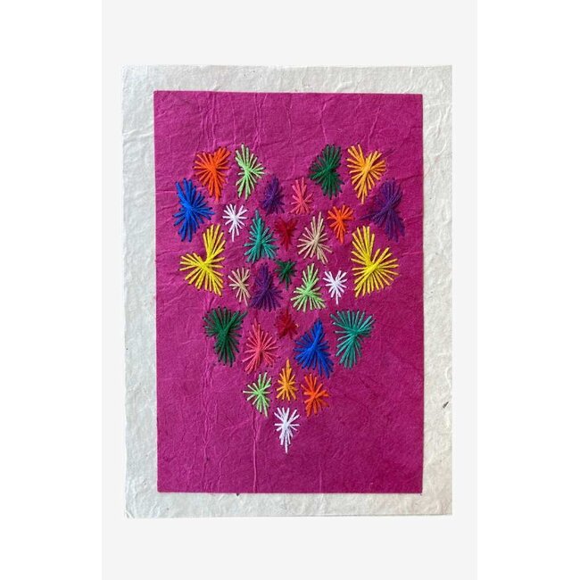 Card - Hand Embroidered
