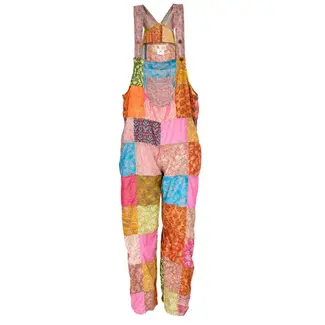 Nepal Dungarees - Recycled Sari Patchwork
