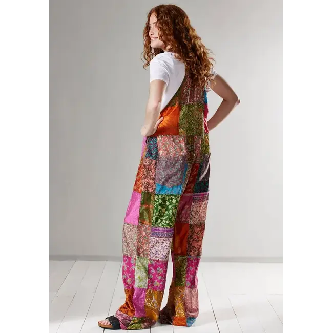 Dungarees - Recycled Sari Patchwork