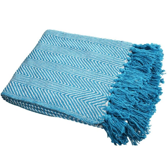 Throw Blanket - Turquoise Chevron