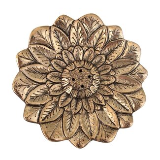 India Incense Holder - Recycled Aluminium Lotus Flower