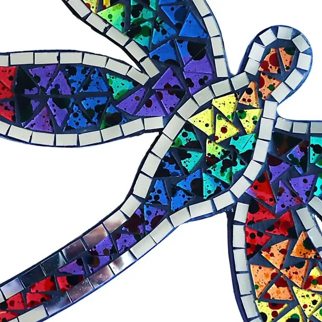 Wall Hanging - Recycled Glass Mosaic Dragonfly