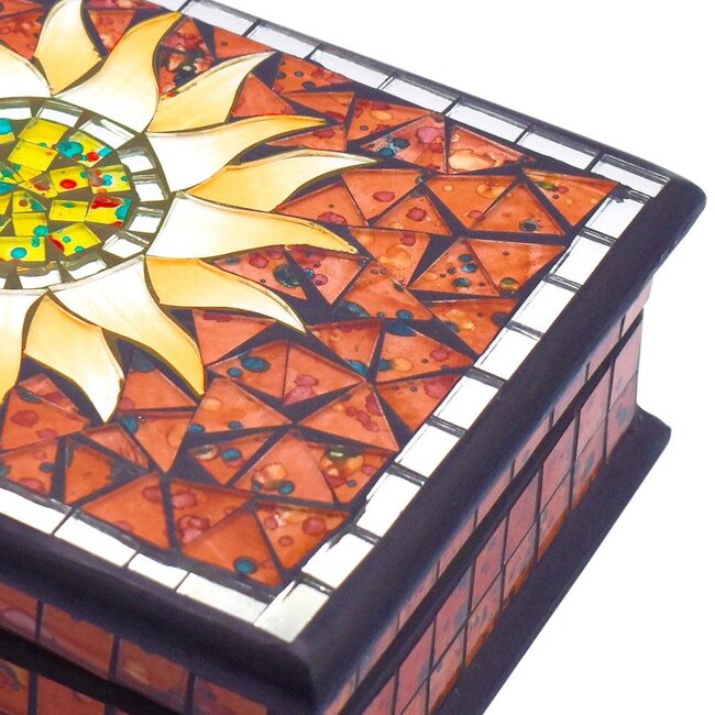 Jewelry Box - Glass Mosaic Sun