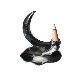 India Incense Holder - Backflow Crescent Moon