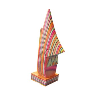 India Glasses Stand - Striped Coloured Wood Nose
