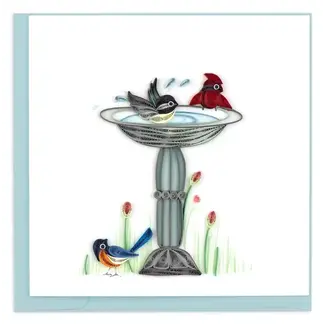 Vietnam Quilling Card - Bird Bath