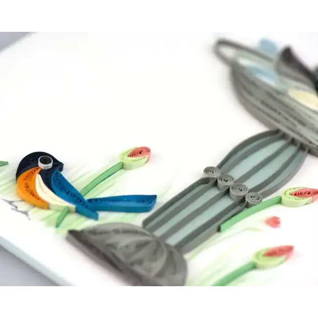 Quilling Card - Bird Bath