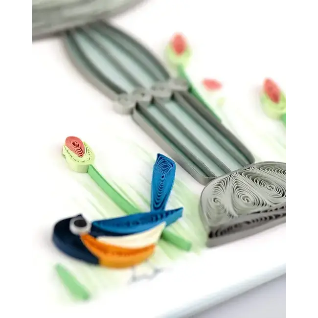 Quilling Card - Bird Bath