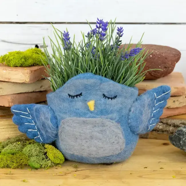 Felt Pot - Bluebird