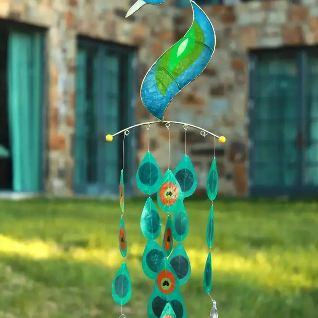 Capiz Chime - Peacock
