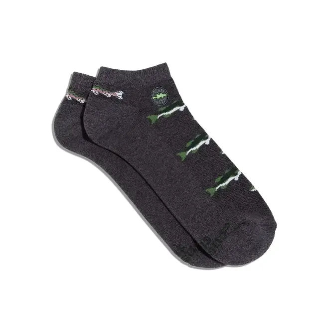 Conscious Step Ankle Socks that Protect National Parks - Gray Fish
