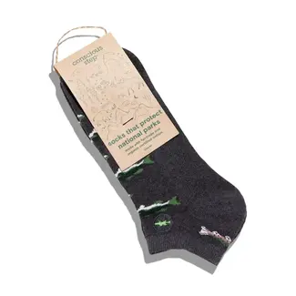 India Conscious Step Ankle Socks that Protect National Parks - Gray Fish