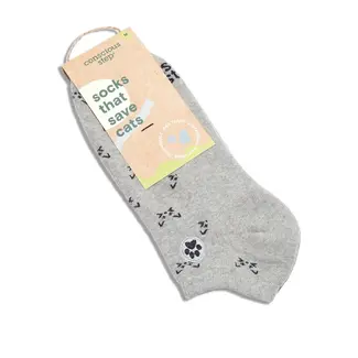 India Conscious Step Ankle Socks That Save Cats - Gray