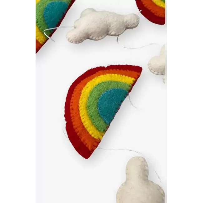 Garland - Felt Rainbows & Clouds (90″)