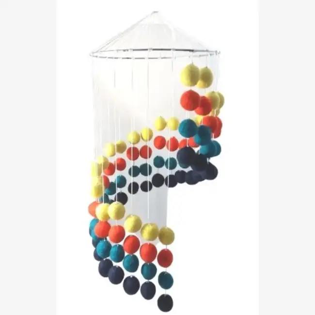 Mobile - Hanging Felt Ball Spiral