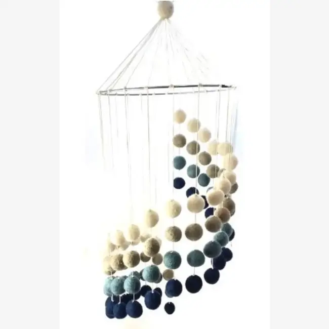 Mobile - Hanging Felt Ball Spiral